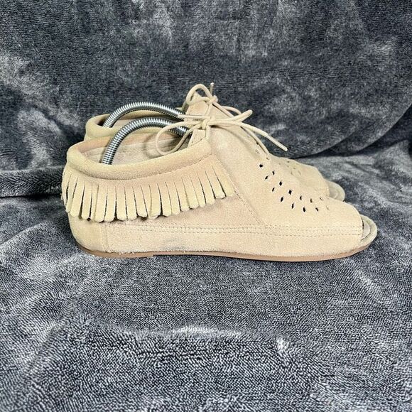 Minnetonka Lyra Fringe Flats Suede Women’s 11 - Picture 3 of 8